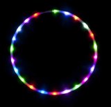 36 - 24 Color Changing LED Hula Hoop - Cotton Candy Rainbow