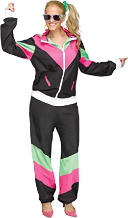 Fun World Women's 80's Track Suit Costume