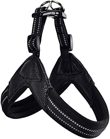 Dog Harness No Pull Ultra Soft Breathable Padded Pet Harness 2 Adjustable Botton, 3M Reflective Pet Harness for Dogs Easy Control for Small Medium Large Dogs