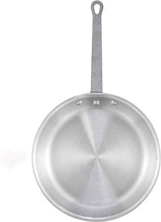 Winco AFP-8A Commercial-Grade Aluminium Fry Pan/Skillet, 8", Silver