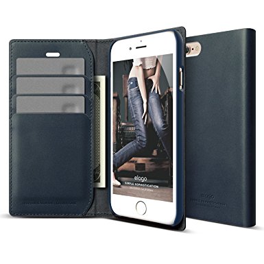 iPhone 6S Case, elago [Genuine Leather Wallet][Jean Indigo] - [3 Card Slots][Cash Pouch][Premium Genuine Leather] - for iPhone 6/6S