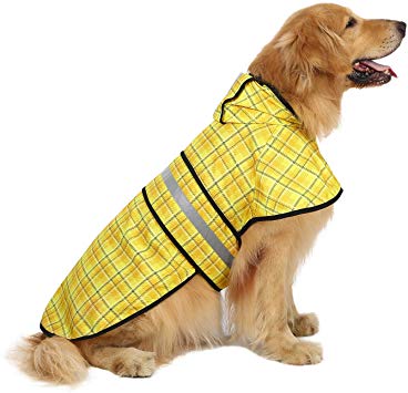 HDE Dog Raincoat Hooded Slicker Poncho for Small to X-Large Dogs and Puppies