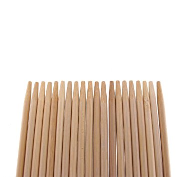 BambooMN Brand - Premium 17.5" Inch (1.5ft) Long 5mm Thick Multipurpose Tornado Twist Potato Bamboo Skewers - 100pcs