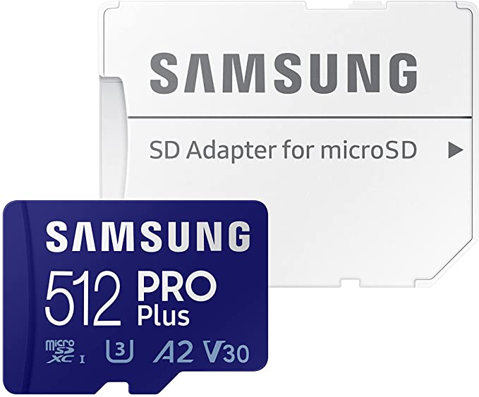 Samsung 512GB PRO Plus MicroSDXC 120MB/s  Adapter