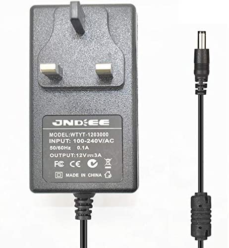 UK BS G 3Pin 12V 3A 3 and 36W DC Power Supply Adaptor Transformer, Plugtop Version, 1.2M Lead