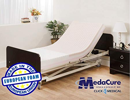 Pressure Redistribution Bariatric Foam Hospital Bed Mattress - 3 Layered Visco Elastic Memory Foam - Ultra Wide, 80" x 48" x 6" - Hospital Grade Nylon Cover Included - by Medacure