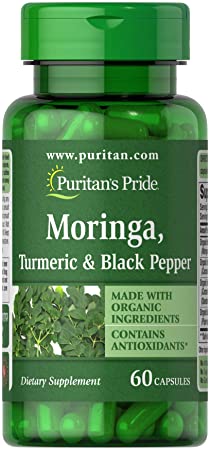 Puritan's Pride Moringa, Turmeric & Black Pepper, 60 Capsules