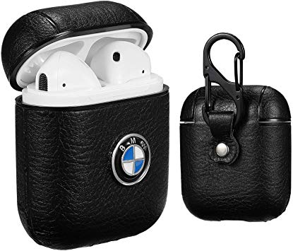 Gift-Hero Compatible with Airpods 1&2 Luxury Leather Cool Case,3D Fun Funny Cool Stylish Designer Design Kits Character Skin Wireless Headphone Fashion Cover for Girls Boys Kids Man Air pods (Bmmw)