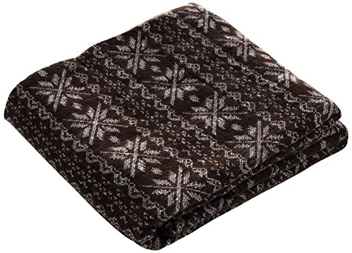 Lavish Home Throw Blanket, Jacquard, Brown