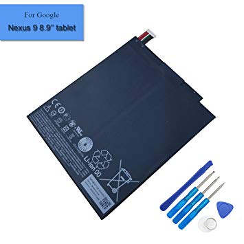 New Replacement Battery for Google Nexus 9 8.9 Inches Tablet 6700mAh 3.8V BOP82100 35H00218-01M   Tools