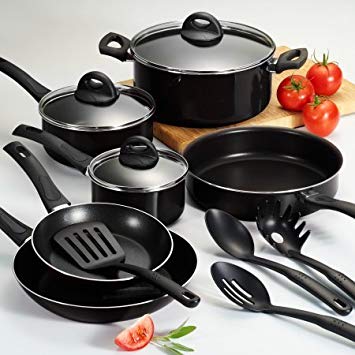 Cookware Set 13 Pc Black Nonstick