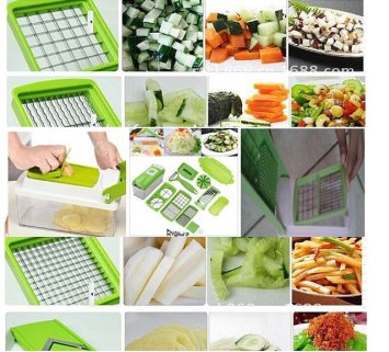 Vegetable and Fruit Nicer Dicer Multipurpose Chopper-stainless Steel Blade for Quick Spiral Slicing-grater Kitchen Tool Set-one Touch Food Ganesh Chopper, Slicer and Cutter