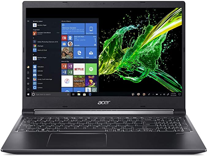 Acer Aspire 7 Laptop, 15.6" Full HD IPS Display, 9th Gen Intel Core i7-9750H, GeForce GTX 1050 3GB, 16GB DDR4, 512GB PCIe NVMe SSD, Backlit Keyboard, A715-74G-71WS