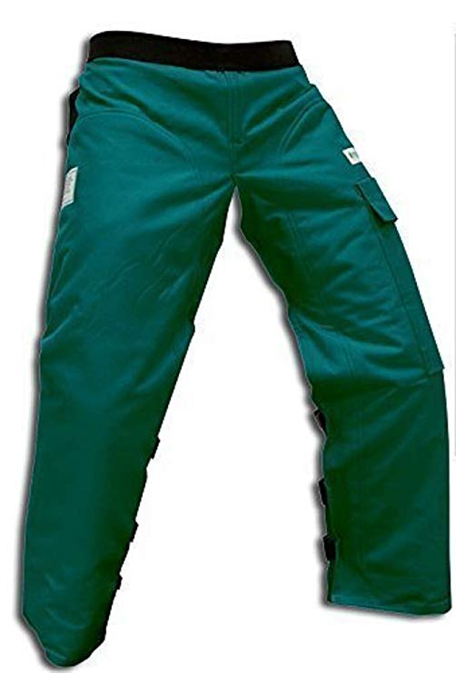 Forester Chainsaw Safety Chaps with Pocket, Apron Style (Long 40", Forest Green)