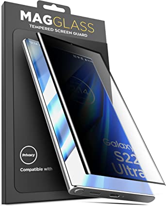 Magglass Tempered Glass Designed for Samsung Galaxy S22 Ultra Privacy Screen Protector, Anti Spy Display Guard (Case Compatible)