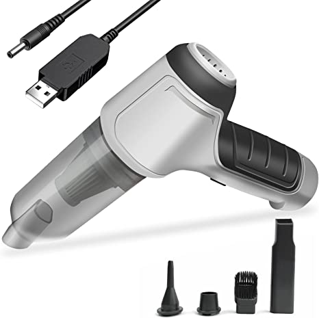 Car Vacuum Cleaner - Mini Handheld Gun Cordless Vacuum Cleaner with 3.2ft Power Cord, Car Vacuum High Power, Handheld Gun Vacuum Dry Wet Cleaning Portable Vacuum Cleaner