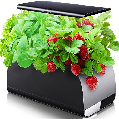 Hydroponics System Indoor Growing System with an Adjustable (5.9-12inchs) LED Grow Light Pole, Indoor Herb Garden, Automatic Timing, 6Pods Hydroponics Growing System for Home Kitchen