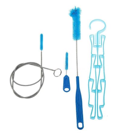 Yosoo Hydration Water Bladder Cleaner Four-piece Suit Water Pipe Sucker Brushes Drying Rack Cleaning Kit