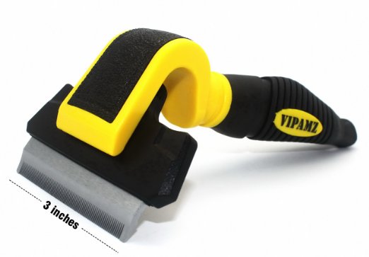 Vipamz Magic Deshedding Tool Reduces Shedding By 95% -The Best Deshedding Tool to Easily Remove Shed Hair -Unique Shedding Blade Is Gentle on Your Dog's Skin for Both Thin & Thick Coats