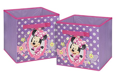 Disney  Minnie Mouse Storage Cubes, Set of 2, 10-Inch