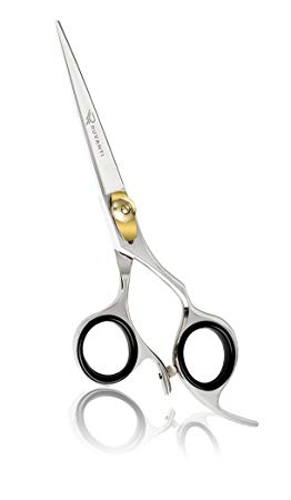 Professional Shears Convex Razor Blades Scissor-Barber Hair Cutting Scissors-6.5"- Japanese Super Cobalt Stainless Steel Hair Scissors-Hairdresser Scissor/Barber Scissor with Gold Painted Screw