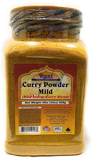 Rani Curry Powder Mild Natural 10-Spice Blend 2lb (32oz) Salt Free ~ Gluten Free Bulk