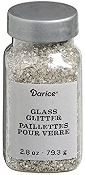 Darice Vintage Silver Glass 2.8 oz Glitter