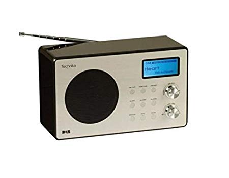 Oxford DR11202B Black Silver Digital DAB FM Radio Alarm Clock Headphone Socket
