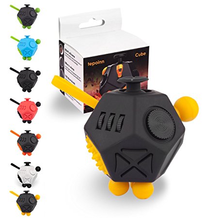 Tepoinn Fidget Attention Cube Relieves Stress and Anxiety Educational Development Toys for ADD, ADHD, Anxiety, and Autism Children and Adults