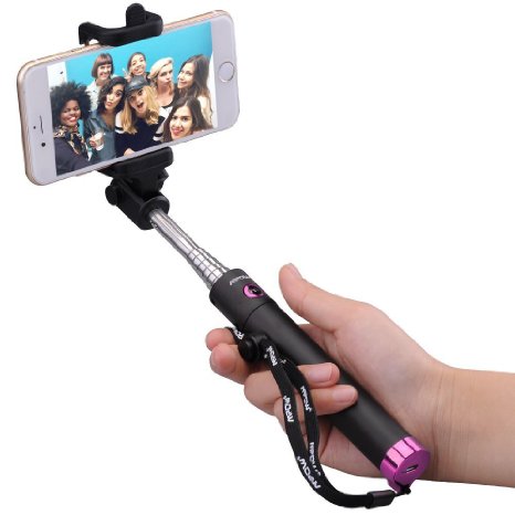 CAETLE iSnap X One-piece U-Shape Self-portrait Monopod Extendable Selfie Stick with built-in Bluetooth Remote Shutter for iOS & Android Smartphones