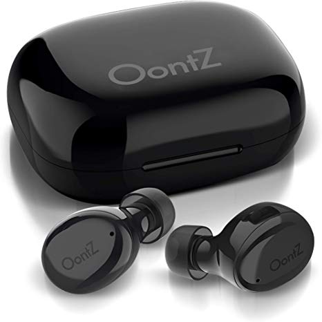 OontZ True Wireless BudZ – Bluetooth 5.0 Wireless Earbuds with Amazing Sound and Rich Bass, Compact Charging Case for up to 12 Hours Playtime, Sweatproof Sports Earbuds By Cambridge SoundWorks (Black)