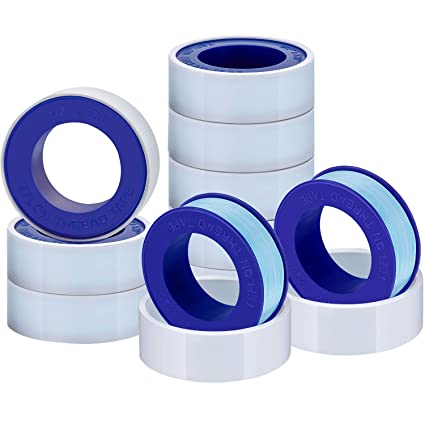 Skylety 10 Rolls Thread Seal Tapes, PTFE Pipe Sealant Tape (Blue, 1/2 by 520 Inches)