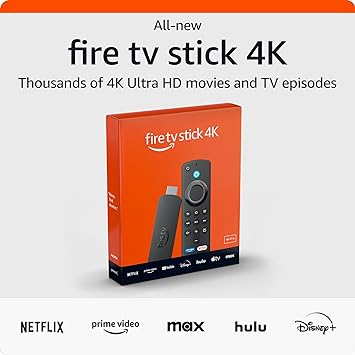 All-new Amazon Fire TV Stick 4K streaming device, includes support for Wi-Fi 6, Dolby Vision/Atmos, free & live TV