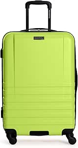 Ben Sherman Hereford Spinner Travel Upright Luggage, Pepper Green, 24-Inch Checked