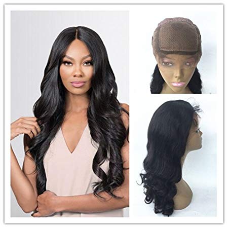 JYL Hair Loose Wave Silk Base 360 Lace Wig Brazilian Virgin Human Hair with 4x4 Silk Top Natural Hairline Glueless Wig 150% Density with Baby Hair for Black Women