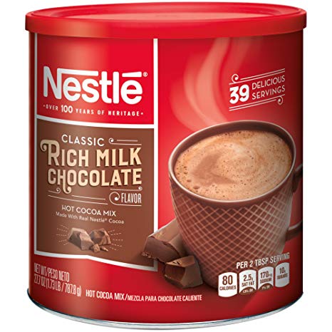 NESTLE HOT COCOA Mix Rich Milk Chocolate Flavor 27.7 oz. Canister