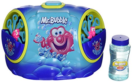 Kid Galaxy Mr. Bubble Super Double Blower Party Machine, Blue, 6.75 x 9 x 4.5