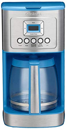 Cuisinart DCC-3200 14C Glass Carafe with Stainless Steel Handle Programmable Coffeemaker, Sky Blue