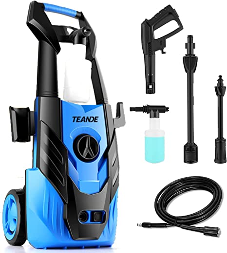 Power Washer, TE3500 2GPM Pressure Washer Electric High Pressure Washer Professional Car Washer Cleaner Machine with Hose & Adjustable Spray Nozzle for Patio Garden Yard Vehicle