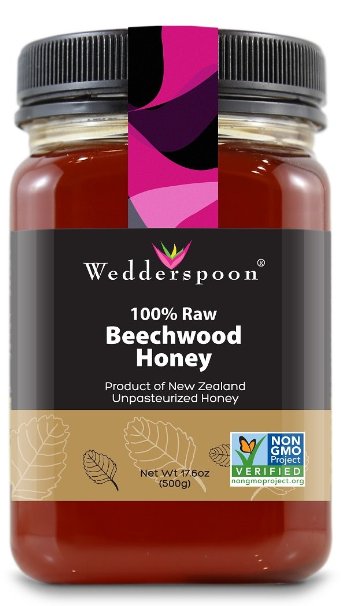 Wedderspoon Raw Beechwood Honey, 17.6 Ounce