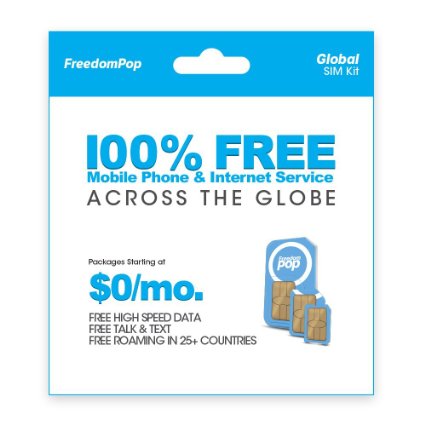 FreedomPop Global Talk, Text, & Data w/ 3-in-1 SIM Kit