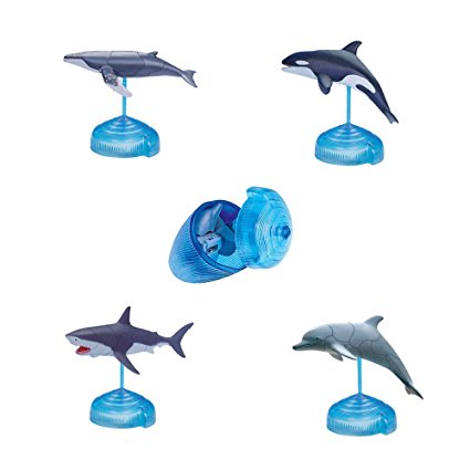 Assorted 4pcs/set of Ukenn First Generation 3d Sea Animal Puzzles Diy Orca Humpback Whale Great White Shark Dolphin Models Kids Educational Toy 5266