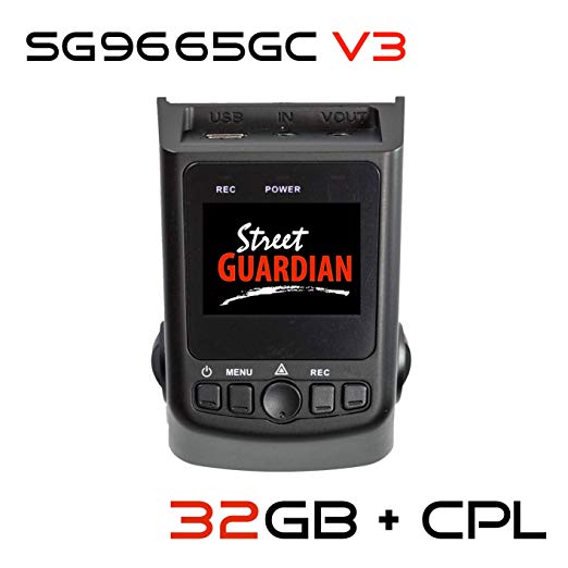 Street Guardian SG9665GC v3 2017 edition   32GB microSD Card   CPL   USB/OTG Android Card Reader   GPS, Supercapacitor Sony Exmor IMX322 WDR CMOS Sensor DashCam 1080P 30FPS (Best Of - DashCamTalk)