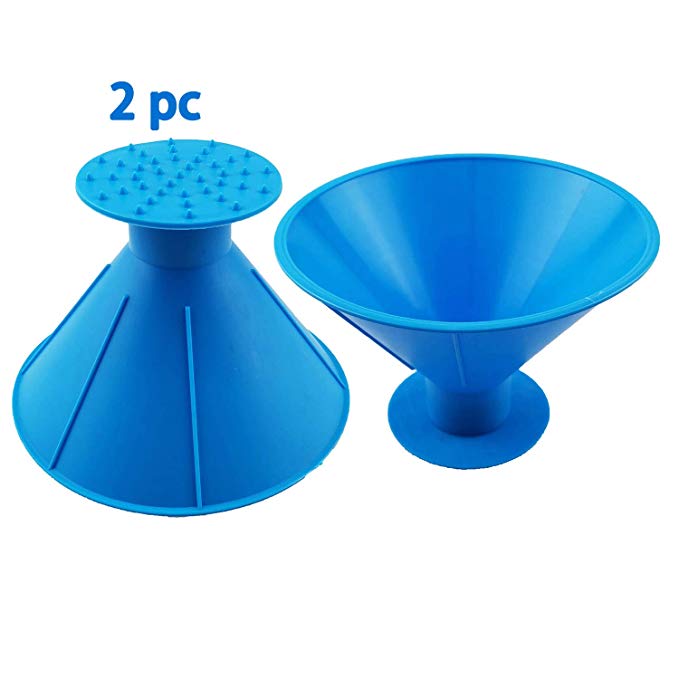CTHAP 2 Pack Round Windshield Ice Scraper, Magic Snow Removal Tool Cone Shaped Frost Removal Funnel Shaped Round Windshield Ice Scraper Car Window Glass Cleaning Tool as Gift (Blue)