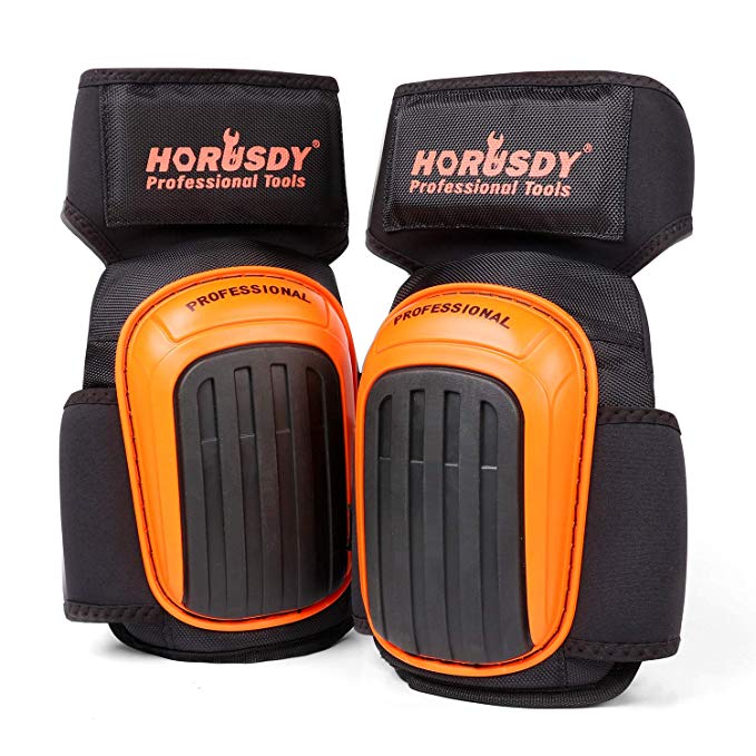 HORUSDY Knee Pads for Work, Senior Gel Cushion and High Density Foam Padding, Professional Gel Knee Pads Heavy Duty for Construction, Flooring, Gardening and Cleaning.
