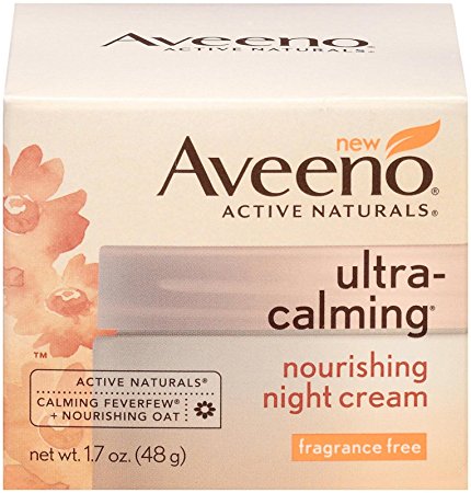 Aveeno Ultra-Calming Nourishing Night Cream, Fragrance Free, 1.7 Ounce