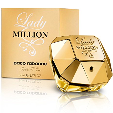 Lady Million by Paco Rabanne Eau De Parfum Spray for Women, 2.70 Ounce