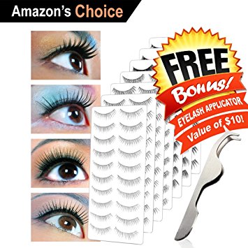 False Eyelashes 70 Pairs Complete Bundle - 7 Different Styles Allows You to Look From Natural to Dramatic   FREE Bonuses