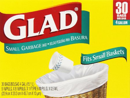 Glad 4 Gal Small Garbage Bags 30 ct