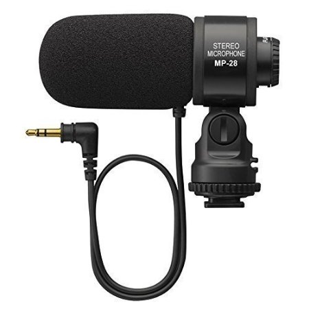 Professional On-Camera Shotgun Microphone,External Stereo Mic for DSLR Canon, Nikon, No Battery ( ME-1 Microphone Replacement)
